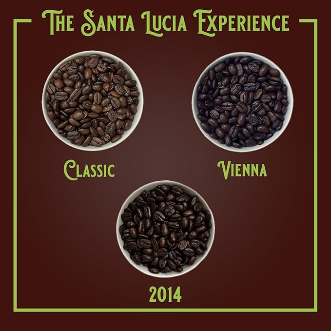 Santa Lucia Coffee - Specialty Nicaraguan Coffee Variety Pack - Light Medium &amp Dark Roast - Low Acid 91 Point SHG Small Batch Roasted 100% Single-Origin Ground Coffee 3 Bags (16oz Each)