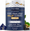 Shilajit Gummies - Himalayan Natural Shilajit Gummies 3000mg - Zinc Ashwagandha - Natural - No Added Sugar - 60 Count