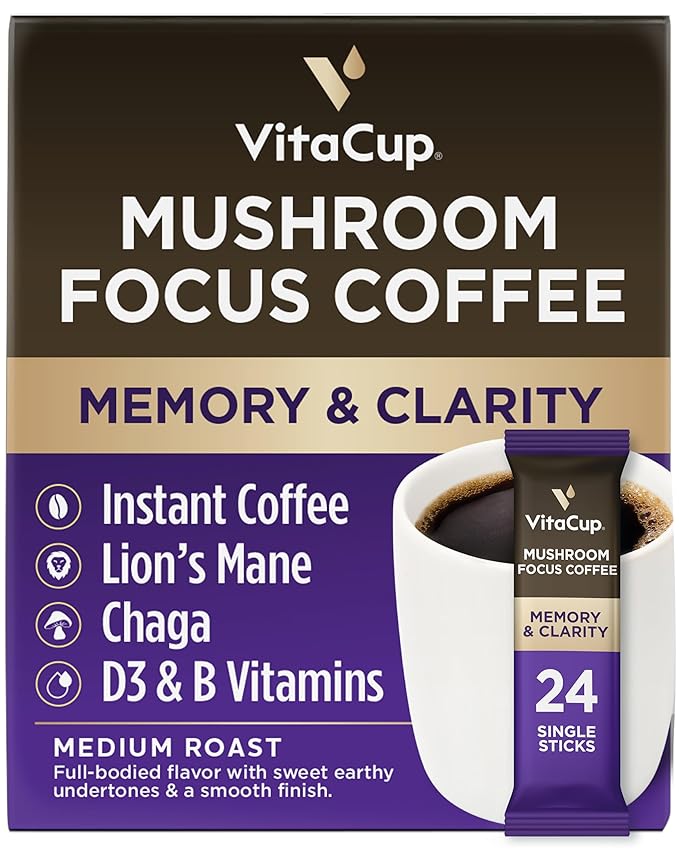 VitaCup Instant Focus Coffee 24ct &amp Focus Ground Coffee 10oz