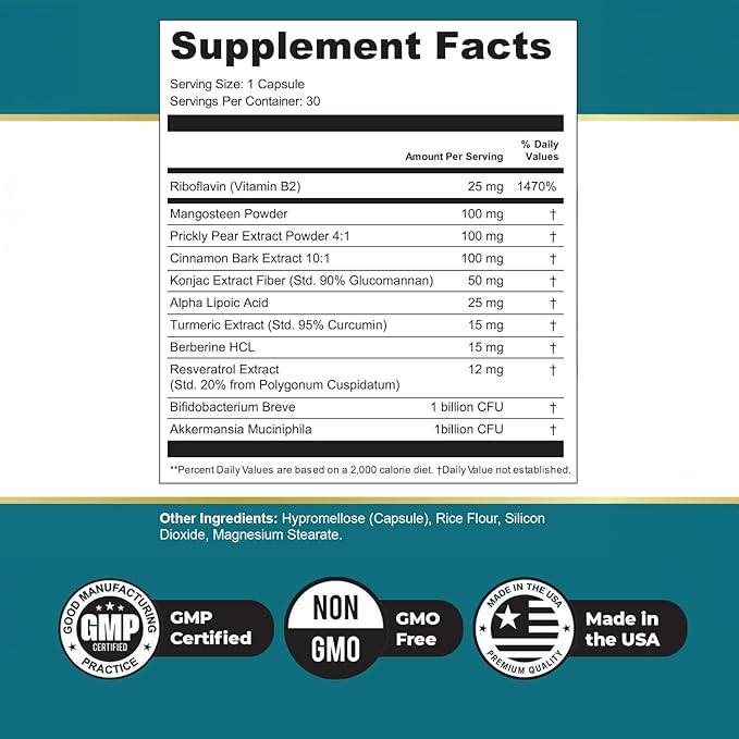 GLPro Capsules – Natural Supplement with Hawthorne Garlic Green Tea &amp Hibiscus – Non-GMO Gluten-Free Dairy-Free Vegetarian Made in USA – 30 Capsules 1 Month Supply