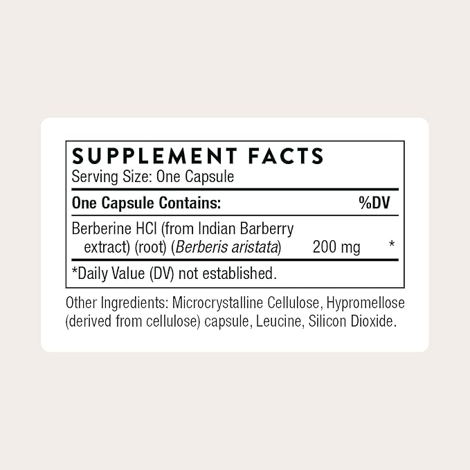 THORNE - Berberine - 200 mg (Formerly Berbercap) - Supports Heart Function Immune System and Gut Health* - 60 Capsules