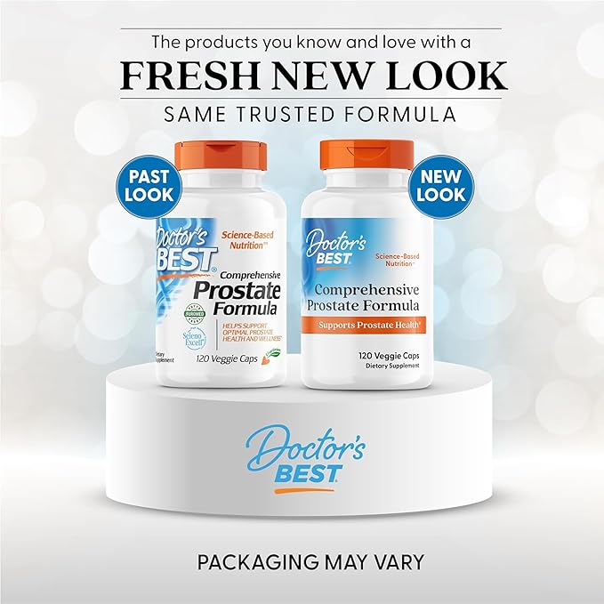 Doctors Best Comprehensive Prostate Formula with SelenoExcell and CardioAid Supports Prostate Health Gluten Free Vegetarian 120 Veggie Caps
