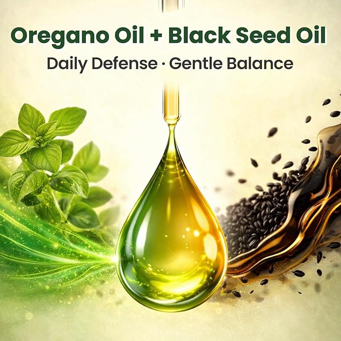 Oil of Oregano Drops with Black Seed Oil Turmeric Oil Vitamin E &amp Olive Oil Based Immune Digestive Cleanse &amp Detox* 80% Carvacrol Cold-Pressed Natural Aceite de Oregano 2 Fl Oz 8 Month S