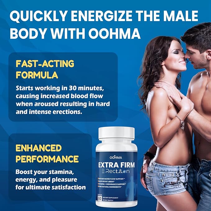 Fast-ActingMale Enhancing Supplement Pills for Blood Flow Size &amp Stamina | Natural Formula with Maca &amp Epimedium | 3rd Party Tested for Purity &amp Potency | 60 Tablets