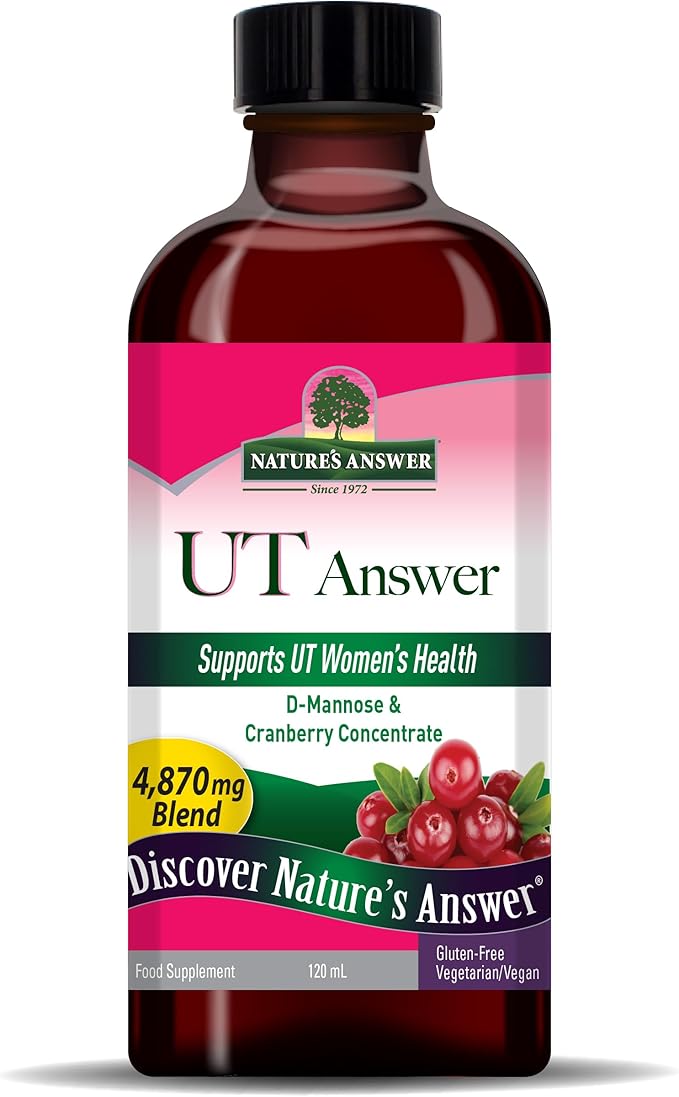Nature's Answer UT Answer | Urinary Tract System Support | Cranberry Flavor Dietary Supplement | Alcohol-Free Gluten-Free Not Tested on Animals &amp Vegan 4oz