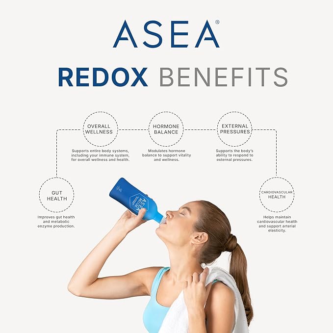 ASEA - Asea Redox - Redox Molecules for Cellular Health &amp Communication - Supports Immune Brain Heart &amp Hormonal Function - 4Pack