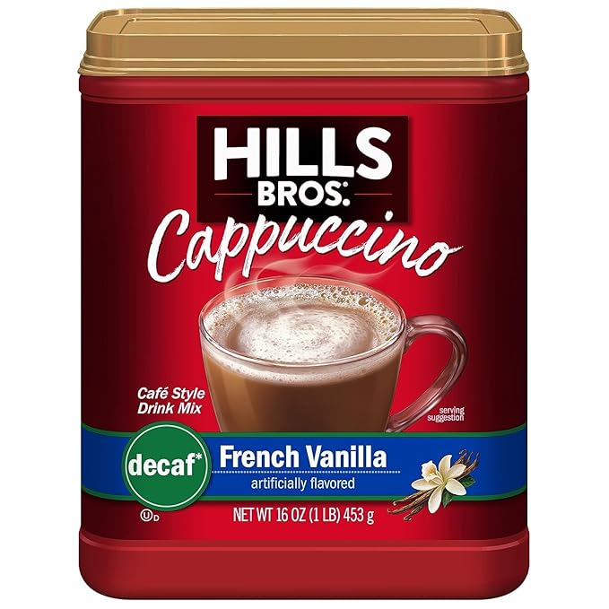 Hills Bros French Vanilla Cappuccino 16 Ounce (Pack of 6)