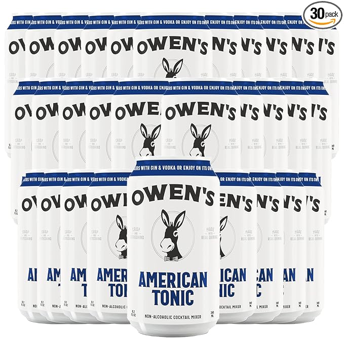 Owen’s Craft Mixers | American Tonic 30 Pack | Handcrafted in the USA with Premium Ingredients | Vegan &amp Gluten-Free Soda Mocktail and Cocktail Mixer