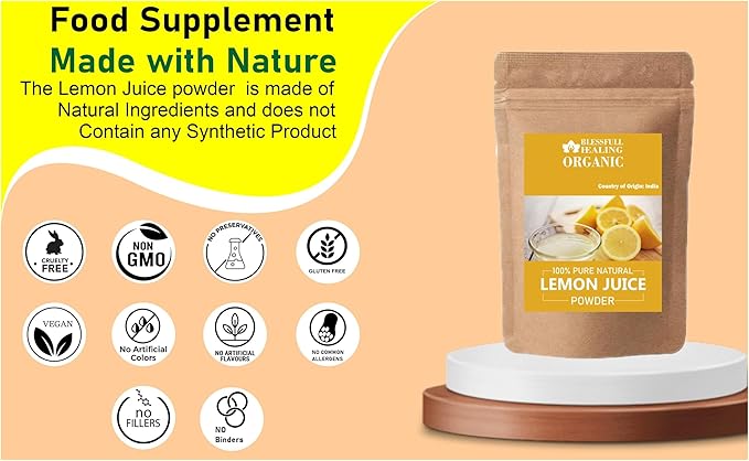 Organic Lemon Juice Powder 100% Pure Natural 200 Gram / 7.05 oz