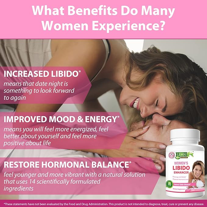 Libido Booster for Women Maca Root Fenugreek Seed Horny Goat Weed Tongkat Ali Female Energy Enhancer Hormone Harmony Balance Mood Support Menopause Panax Ginseng DHEA Supplement Pills 30 Capsules