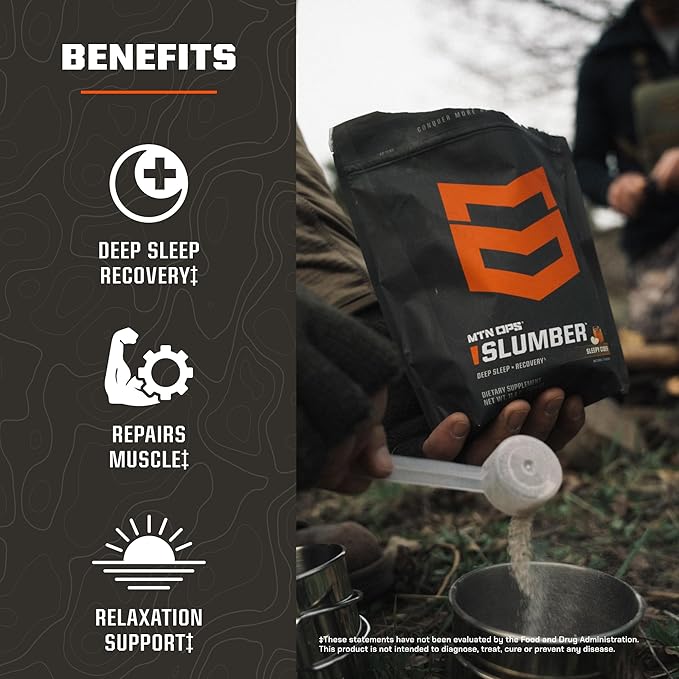 MTN OPS Slumber Sleep Aid for Muscle Recovery &amp Deep Sleep Sleepy Chai Sleep Support Powder Drink Mix 30 Servings