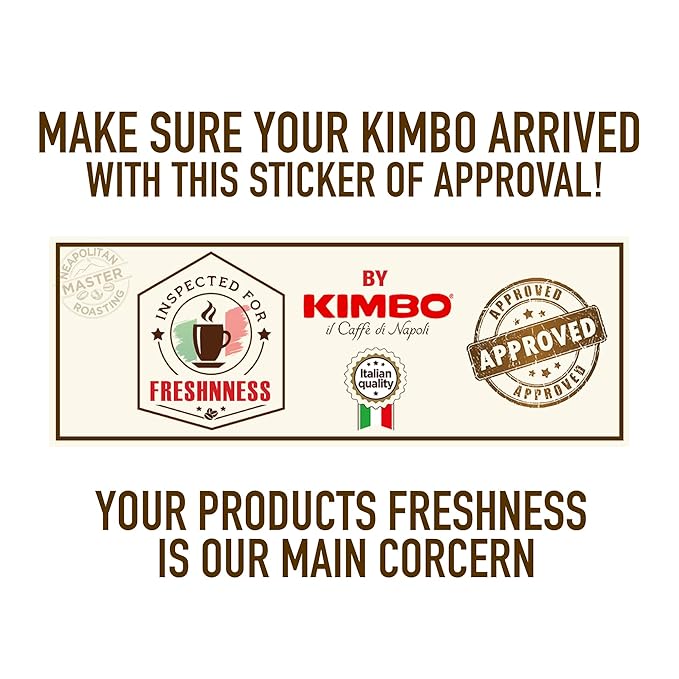 Kimbo Espresso Napoletano Whole Coffee Beans Dark Roast 1kg Bag