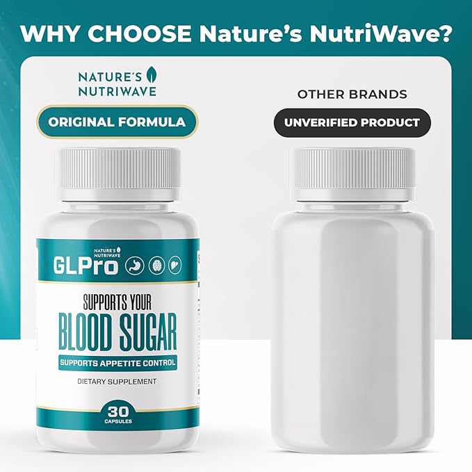 GLPro Capsules – Natural Supplement with Hawthorne Garlic Green Tea &amp Hibiscus – Non-GMO Gluten-Free Dairy-Free Vegetarian Made in USA – 30 Capsules 6 Month Supply