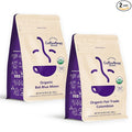 Coffee Bean Direct Organic Single Origin Coffee Variety Bundle – Bali Blue Moon &amp Colombian Whole Bean Light Roast 1 Pound Bags (Pack of 2)