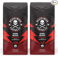 Death Wish Coffee Whole Bean Dark Roast - USA Organic Coffee Beans Bundle/Bulk - Fair Trade Arabica &amp Robusta - 16 Ounce (Pack of 2)