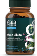 Gaia Herbs Male Libido - Herbal Supplement with Saw Palmetto Horny Goat Weed &amp Oats - Traditional Herbs to Support Vitality &amp Energy Levels for Men* - 60 Vegan Liquid Phyto-Capsules (60 Servi