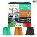 Artuzzi 100ct Compatible Nespresso Coffee Pods For Nespresso Original Machines | 40 Espresso 40 Ristretto 20 Lungo Capsules Italian Roast | Variety Pack I Aluminum &amp Recyclable