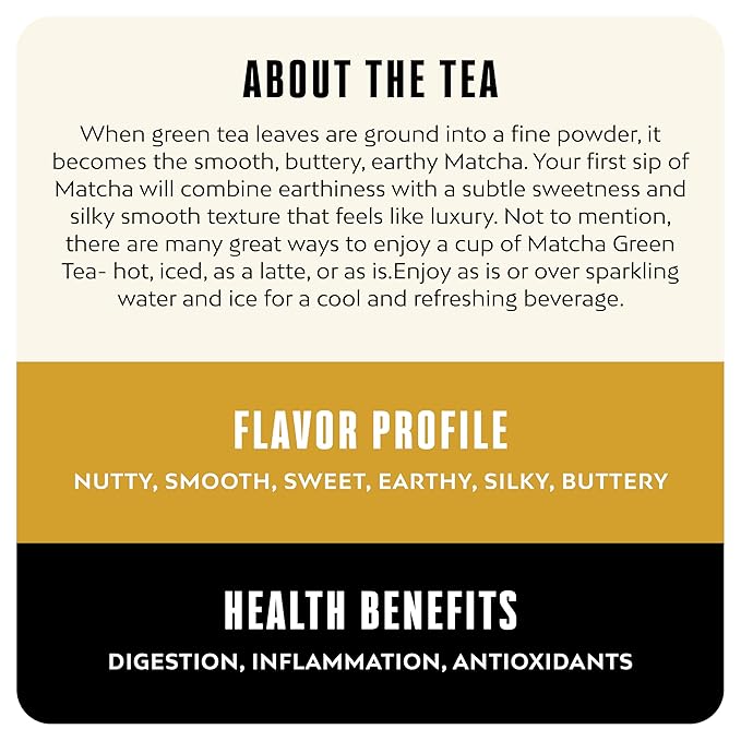 BLK &amp Bold Bulk Matcha Green Tea Powder Vibrant Flavor Smooth &amp Earthy 3 oz (2 Pack)