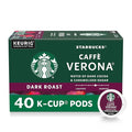 Starbucks K-Cup Coffee Pods Dark Roast Caffè Verona for Keurig Brewers 100% Arabica 1 Box (40 Pods)