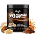10 Mushroom Coffee Powder Mushroom Blend- Lion's Mane Chaga Cordyceps Brain Supplements with Arabica Coffee Ashwagandha L-Theanine for Energy Focus Memory and Immunity 5.65 Fl Oz