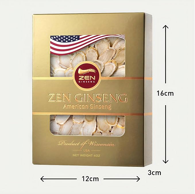 American Wisconsin Ginseng Slices — Improved Energy Performance &amp Mental Health for Men &amp Women (4 Oz. (Pack of 1))