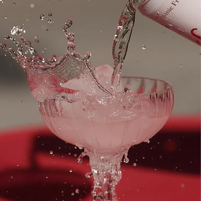 Sovány Sparkling Water Raspberry Seltzer Water Drinks USDA Organic Made With Real Fruit Non-GMO Vegan No Added Sugar Low Calorie 12 fl oz 12 Pack