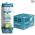 C2O - Organic Coconut Water The Original Flavor (12 Pack) - Made with Fresh Coconut Water - Plant Based Non GMO - Natural Hydration Essential Electrolytes &amp Potassium - 12 Tetra Packs 16.9 FL