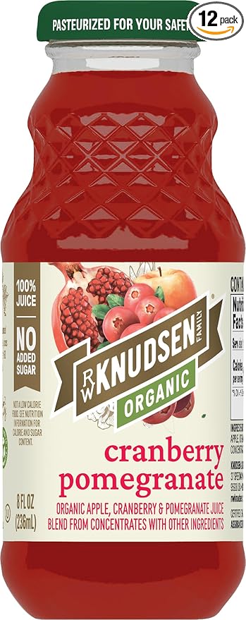 R.W. Knudsen Organic Cranberry Pomegranate Juice 8 fl oz (12 Pack)