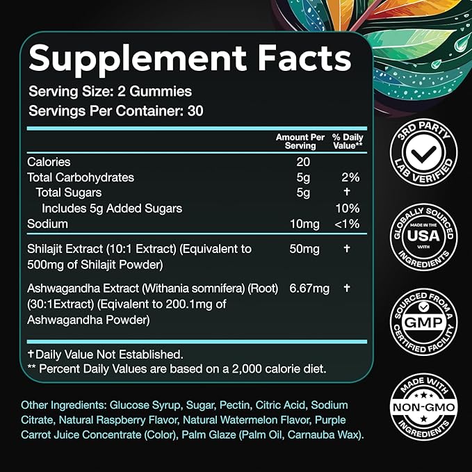 Libido Support for Women Gummies - Fast Acting Intimacy and Mood Support Libido Gummies for Women with Shilajit and Ashwagandha - 60 Ct (Sweet)