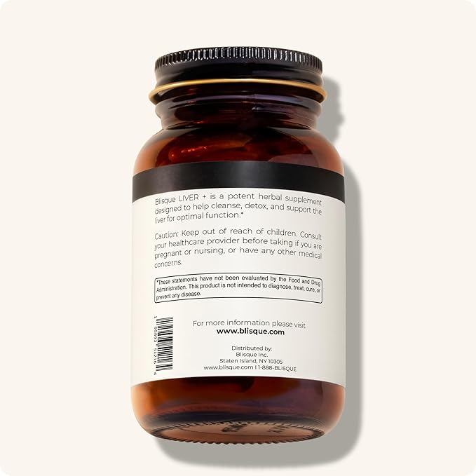 Blisque – Liver Complex Supplement to Detox Cleanse and Repair The Liver | Doctor Approved | Natural Ingredients | Milk Thistle Dandelion and Burdock Root | 90 Capsule Pills