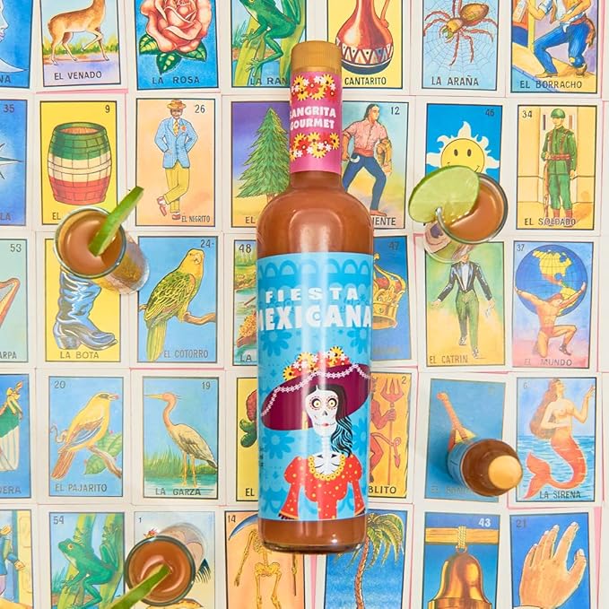Artisan - Sangrita by Fiesta Mexicana - Traditional Recipe - 100% Natural - Orange Juice - 2536 oz (750 ml) Bottle - Alcohol Free -For All Kinds of Celebrations - Vegan