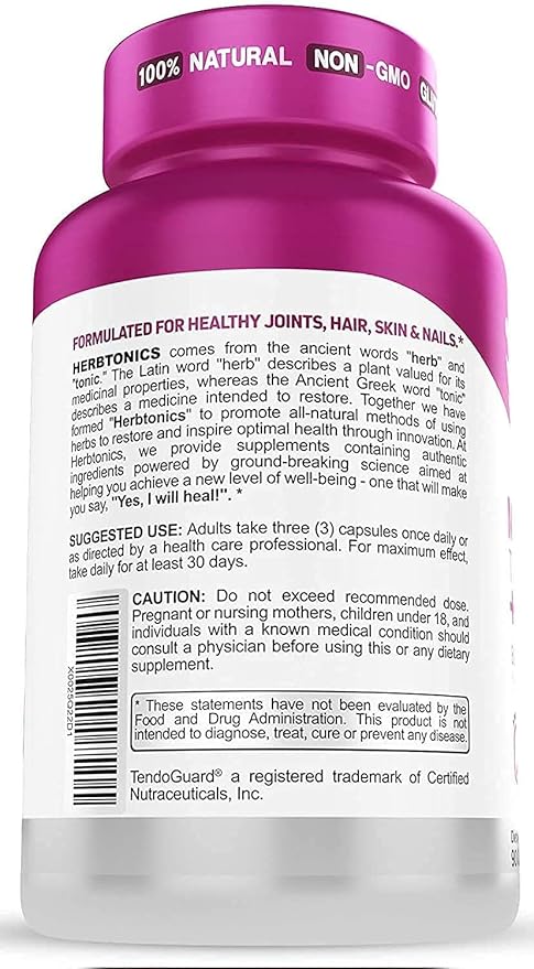 Herbtonics Multi Collagen Gummies with Multi Collagen Capsules Types I II III V &amp X Protein Peptides and Organ Complex Bundle