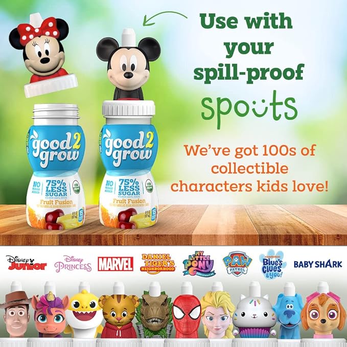 good2grow Organic Fruit Fusion Juice for Kids - Juice Bottles Bulk 24 Pack Reusable Bottle No Sugar Added - 6 fl oz Pack of 24 (Spill Proof Tops Not Included)