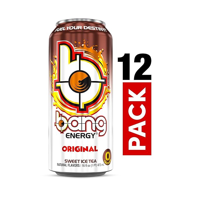 Bang Energy Sweet Ice Tea Sugar-Free Energy Drink 16 Fluid Ounces (Pack of 60)