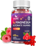 Magnesium Glycinate Gummies 400mg High Absorption Magnesium Gummies with L-Theanine Ashwagandha &amp GABA for Relaxation Stress Relief &amp Sleep Sugar Free Vegan 60 Raspberry