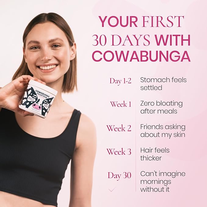 SonoHealth Cowabunga Colostrum - Premium Pure &amp Unaltered Colostrum Powder Supplement - for Immune Support Gut Health Muscle Recovery &amp Wellness - Kosher &amp Halal Certified Calostro