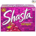 Shasta Caffeine Free Grape Flavored Soda 12 Cans (12 fl oz each)