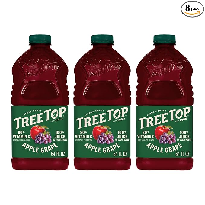 Tree Top 100% Juice Apple Grape 64 Fl Oz (Pack of 8)
