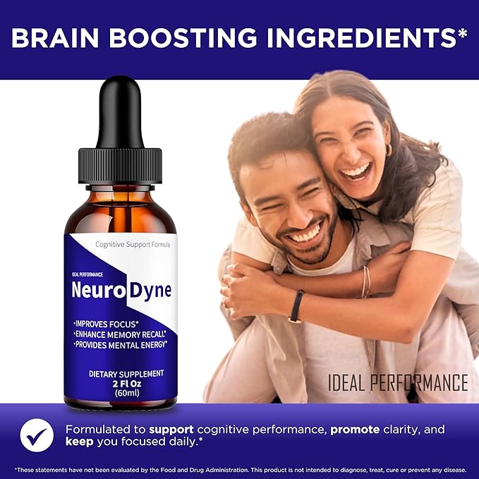 Neurodyne Drops Official Neurodyne Brain Health Supplement Droppers - Maximum Strength Advanced Nootropic Drops Support All Natural Neuro Dyne Cognitive Health &amp Function Reviews (5 Pack)