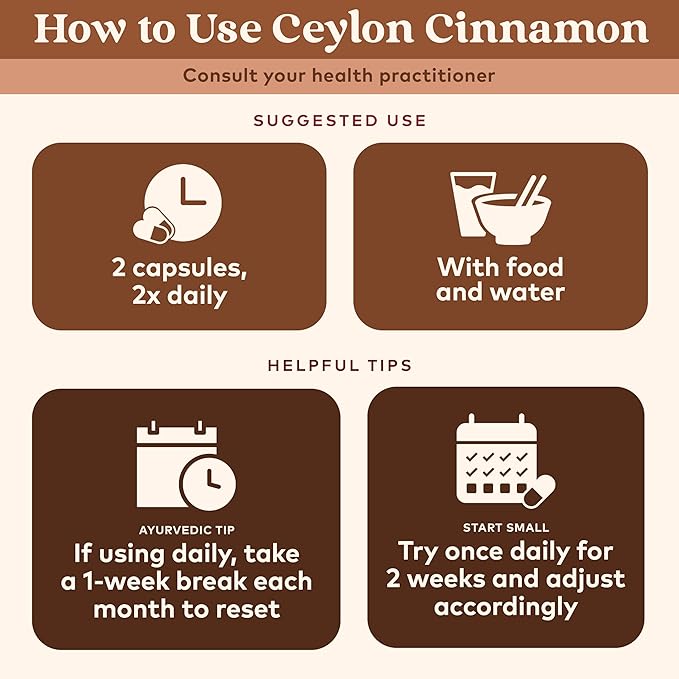 ORGANIC INDIA Ceylon Cinnamon Herbal Supplement - Vegan Gluten-Free Kosher USDA Certified Organic Non-GMO - 90 Capsules