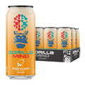 Gorilla Mind Energy Drink | Unmatched Energy · Amplified Focus | N-Acetyl-L-Tyrosine Alpha-GPC 200mg Caffeine Uridine Saffron | 0 Sugar Or Artificial Colors | 16oz 12-Pack (Orange Ice Dream)