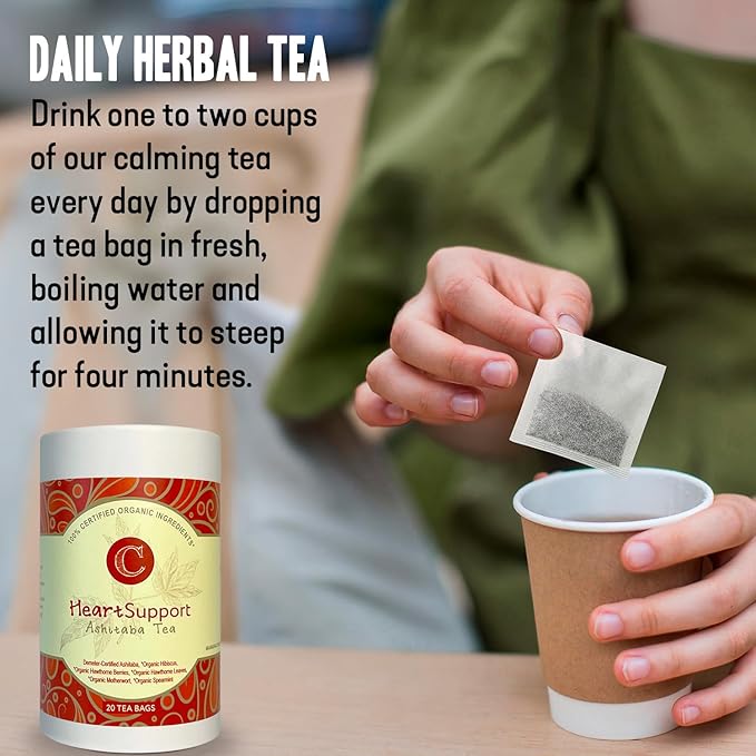 Dr. Cowan’s Garden Organic Ashitaba Hibiscus Tea 20 Tea Bags - Supports Healthy Heart and Blood Pressure Calming Caffeine-Free Herbal Blend for Health and Well-Being Ashitaba Herbs Grown in the USA