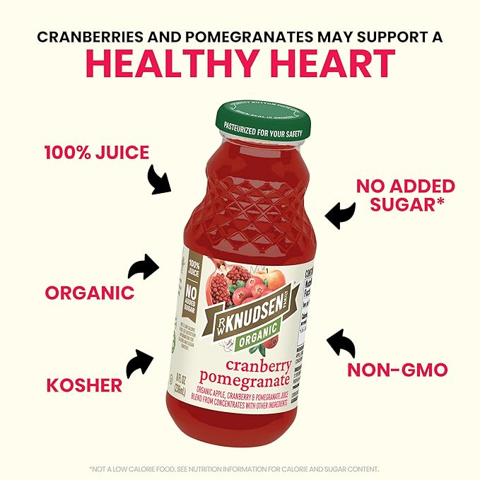 R.W. Knudsen Organic Cranberry Pomegranate Juice 8 fl oz (12 Pack)