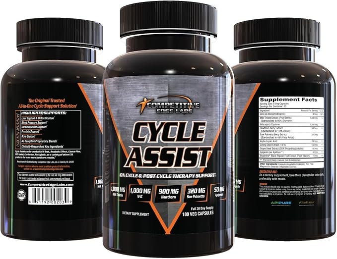 Cycle Assist by CEL: All-in-One On Cycle Support with Advanced Liver Assist and Organ Protection. 60 servings. Includes Milk Thistle Saw Palmetto and Hawthorne.