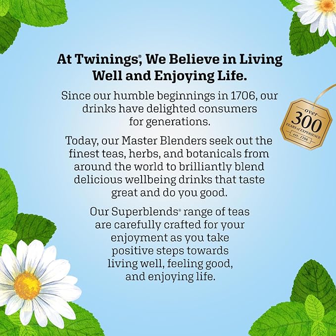 Twinings Nightly Calm Herbal Tea K-Cup Pods for Keurig - Sleep Tea Bedtime Caffeine-Free Tea Blend Soothing Chamomile Relaxing Spearmint Subtle Lemongrass Flavor 12 Count (Pack of 2)