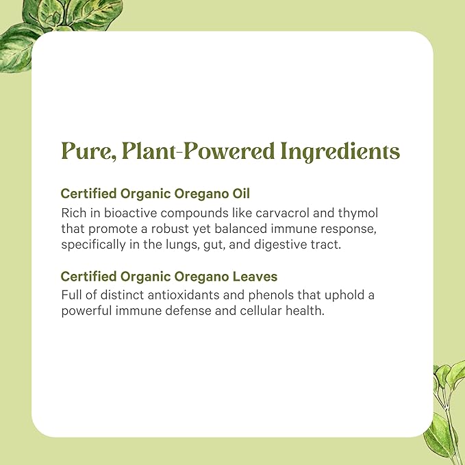 PURE SYNERGY SuperPure Oregano Extract | Oregano Oil Extract Capsules | Organic Oil and Leaf Supplement | for Immune Digestive and Respiratory Health (60 Capsules)