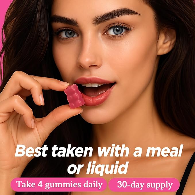 AIFBENK Jovi Glow+ NAD+ &amp Collagen Gummies with Hydrolyzed Collagen Peptides Resveratrol Hyaluronic Acid &amp Vitamin C Anti-Aging Supports Skin Hair &amp Nail Wellness Daily Vitality Gum