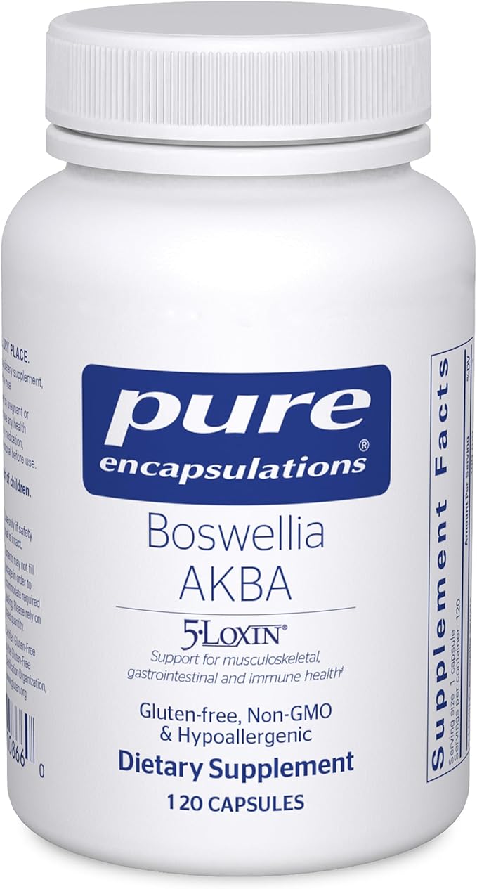 Pure Encapsulations Boswellia AKBA - Supports Joint Health Colon Immune System Gastrointestinal Tract &amp Cell Health* - with 5-LOXIN Boswellia Extract - Vegan &amp Non-GMO - 120 Capsules
