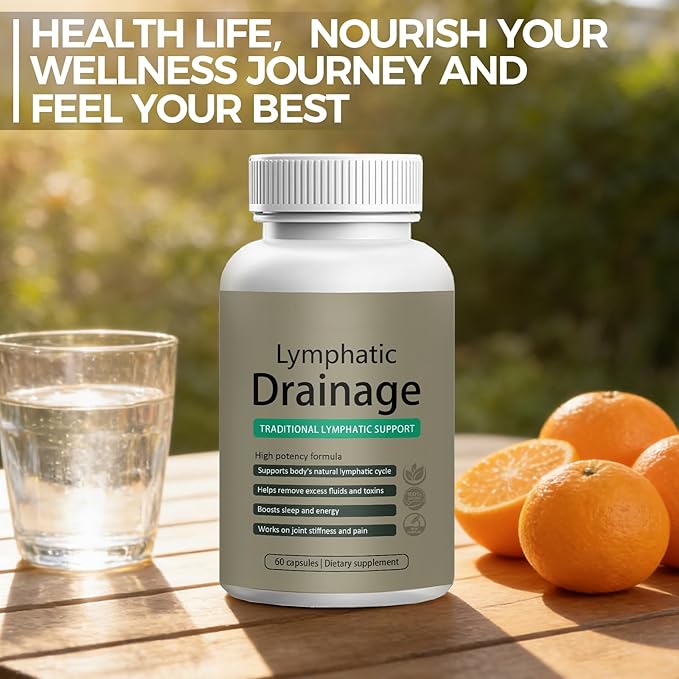 Lymphatic Drainage Capsules Cellulite Reduction Support with New Maximum Potency Formula Dandelion and Cleavers Extract -1PCS