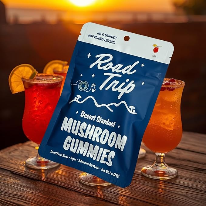 Road Trip - Desert Stardust - Mushroom Gummies - Nootropic Blend (1-Pack Sunset Punch)